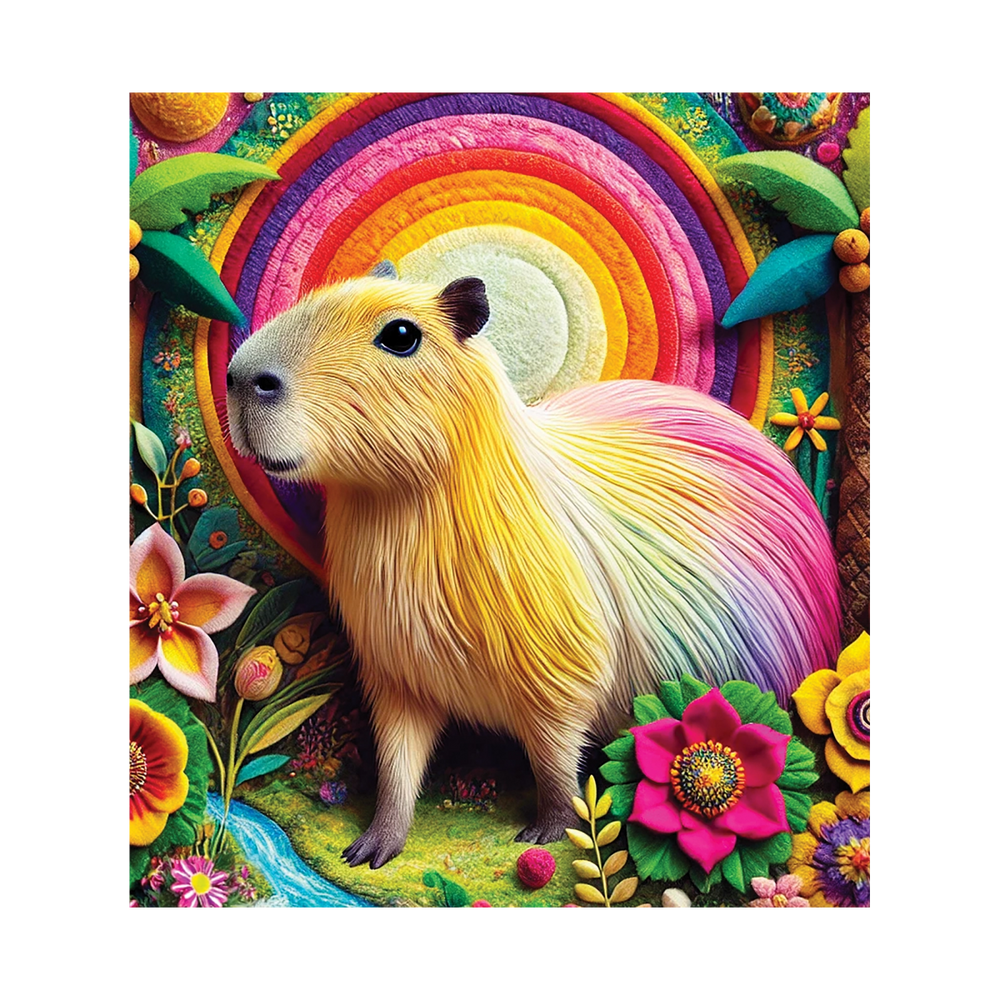 WOODEN.CITY – Tropischer Capybara - Garten | 3D Holzpuzzle - Lama Welt