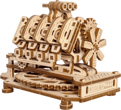 WOODEN.CITY – V8 Motor | 3D Holzpuzzle - Lama Welt