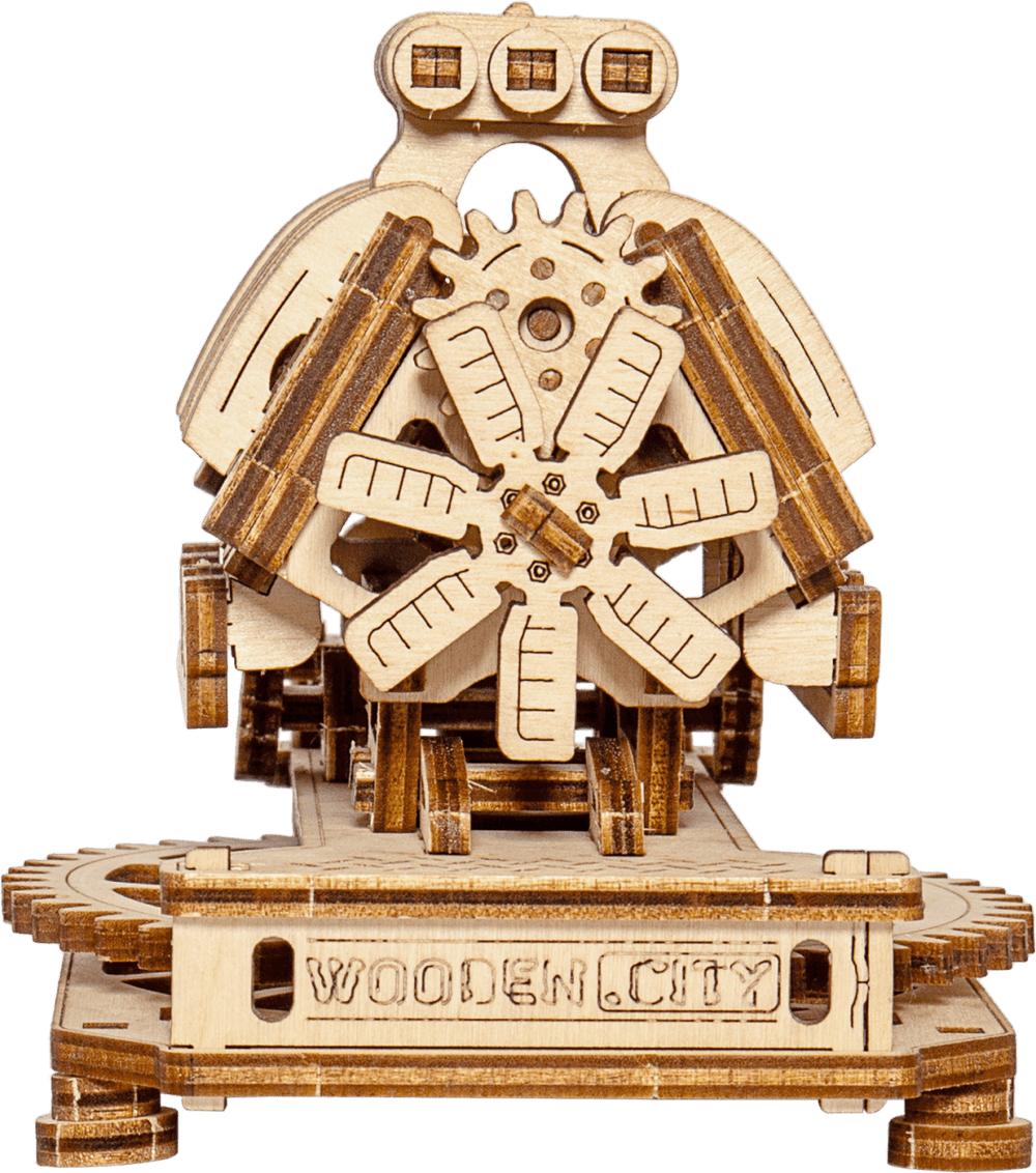 WOODEN.CITY – V8 Motor | 3D Holzpuzzle - Lama Welt
