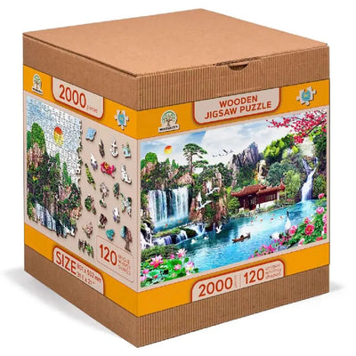 WOODEN.CITY – Wasserfälle Im Japanischen Garten | 3D Holzpuzzle - Lama Welt