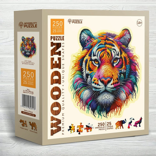 WOODEN.CITY – Weicher Tiger | 3D Holzpuzzle - Lama Welt