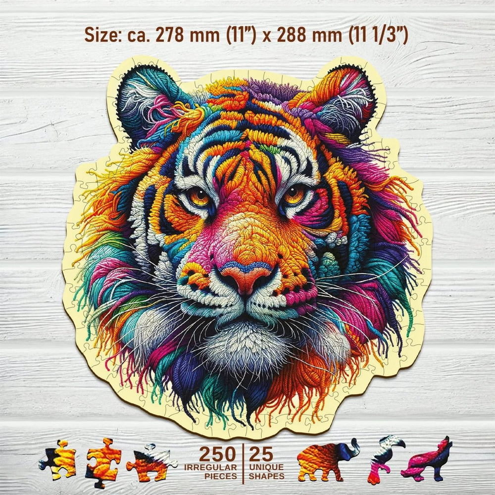WOODEN.CITY – Weicher Tiger | 3D Holzpuzzle - Lama Welt