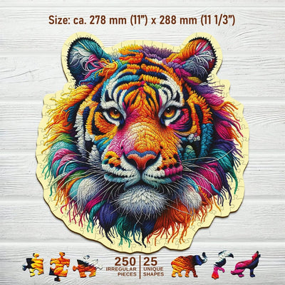 WOODEN.CITY – Weicher Tiger | 3D Holzpuzzle - Lama Welt