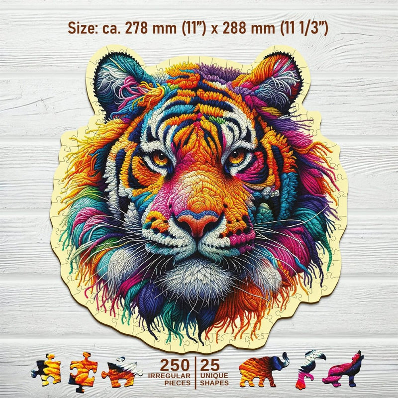 WOODEN.CITY – Weicher Tiger | 3D Holzpuzzle - Lama Welt