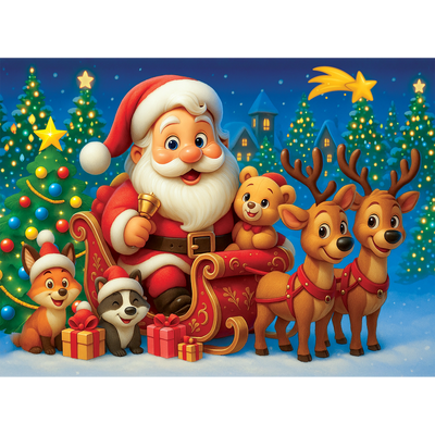 WOODEN.CITY – Weihnachtsmann | 3D Holzpuzzle - Lama Welt