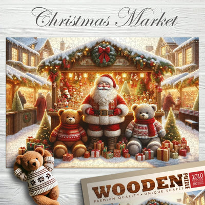 WOODEN.CITY – Weihnachtsmarkt | 3D Holzpuzzle - Lama Welt