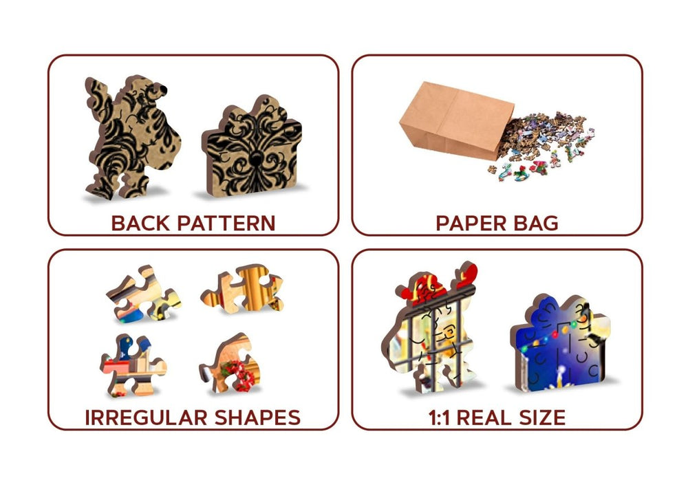 WOODEN.CITY – Weihnachtsstraße | 3D Holzpuzzle - Lama Welt