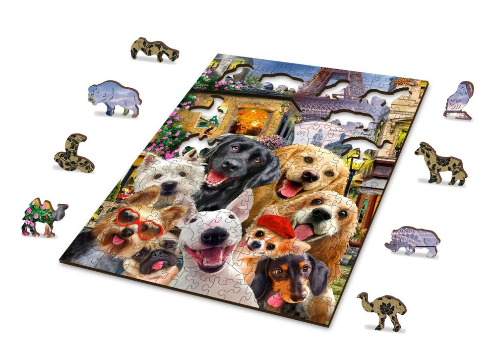 WOODEN.CITY – Welpen In Paris | 3D Holzpuzzle - Lama Welt