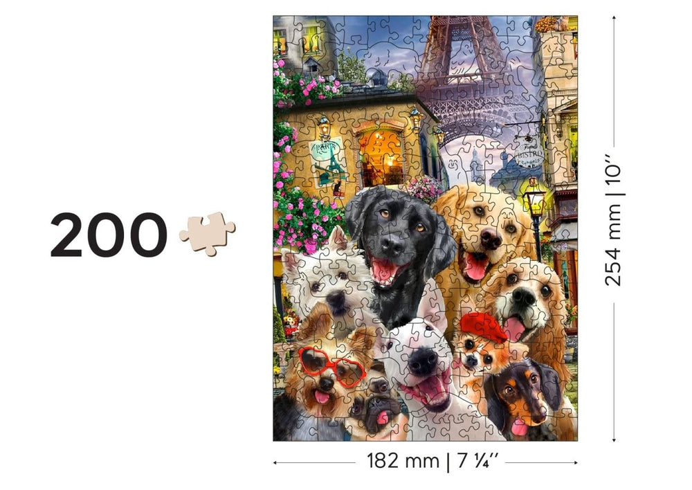 WOODEN.CITY – Welpen In Paris | 3D Holzpuzzle - Lama Welt