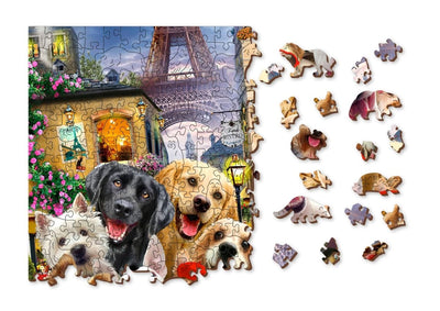 WOODEN.CITY – Welpen In Paris | 3D Holzpuzzle - Lama Welt