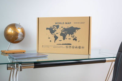 WOODEN.CITY – Weltkarte 3D Xxl | 3D Holzpuzzle - Lama Welt