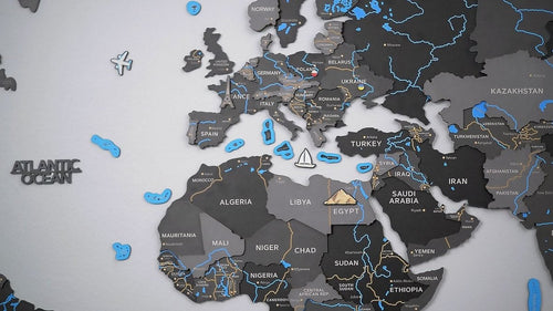 WOODEN.CITY – Weltkarte 3D Xxl | 3D Holzpuzzle - Lama Welt