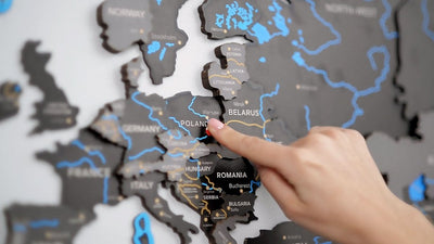 WOODEN.CITY – Weltkarte 3D Xxl | 3D Holzpuzzle - Lama Welt