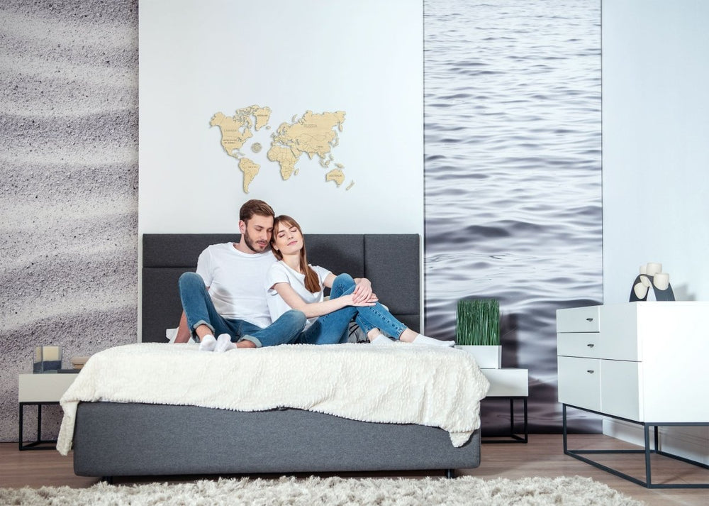 WOODEN.CITY – Weltkarte M | 3D Holzpuzzle - Lama Welt