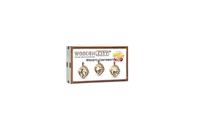 WOODEN.CITY – Widgets Kontinente | 3D Holzpuzzle - Lama Welt