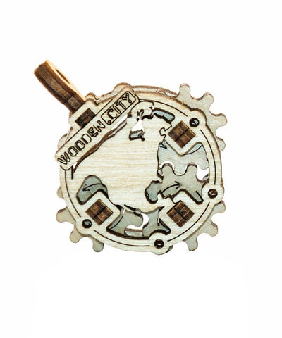 WOODEN.CITY – Widgets Kontinente | 3D Holzpuzzle - Lama Welt