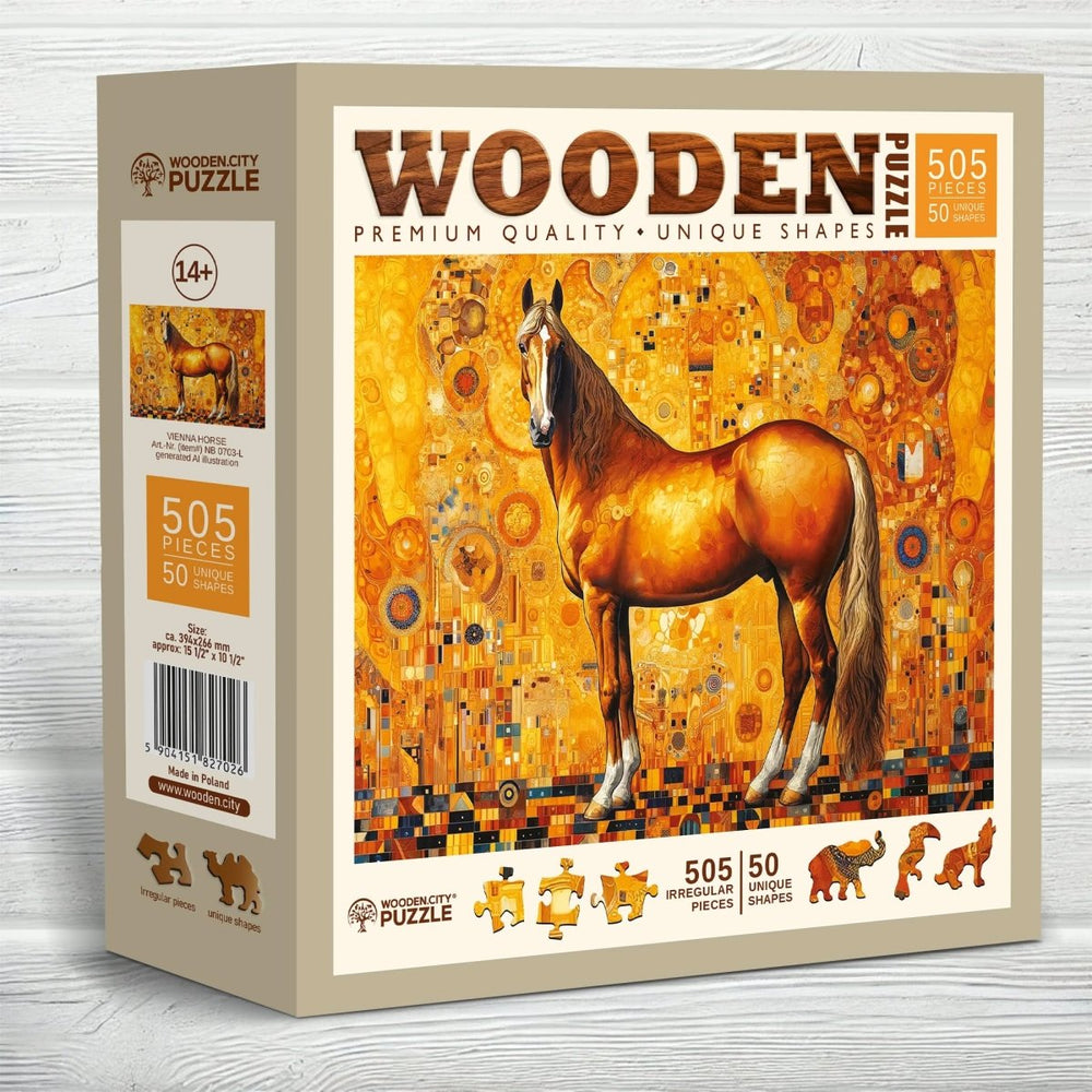 WOODEN.CITY – Wiener Pferd | 3D Holzpuzzle - Lama Welt