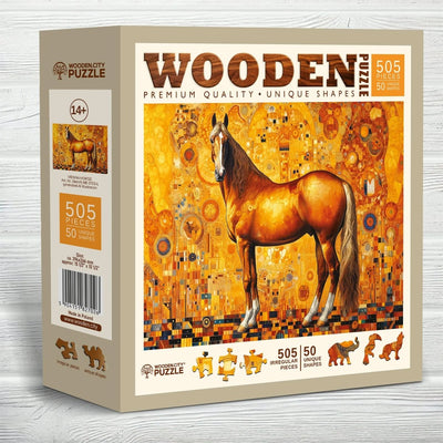WOODEN.CITY – Wiener Pferd | 3D Holzpuzzle - Lama Welt