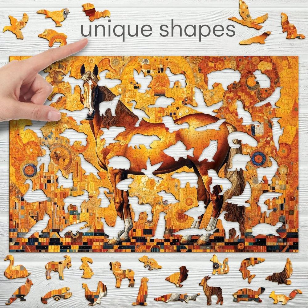 WOODEN.CITY – Wiener Pferd | 3D Holzpuzzle - Lama Welt