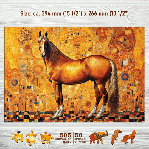WOODEN.CITY – Wiener Pferd | 3D Holzpuzzle - Lama Welt