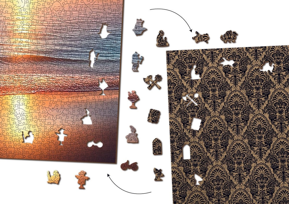 WOODEN.CITY – Wilde Pferde Am Strand | 3D Holzpuzzle - Lama Welt