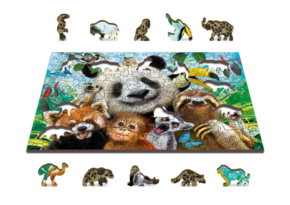 WOODEN.CITY – Willkommen Im Dschungel | 3D Holzpuzzle - Lama Welt