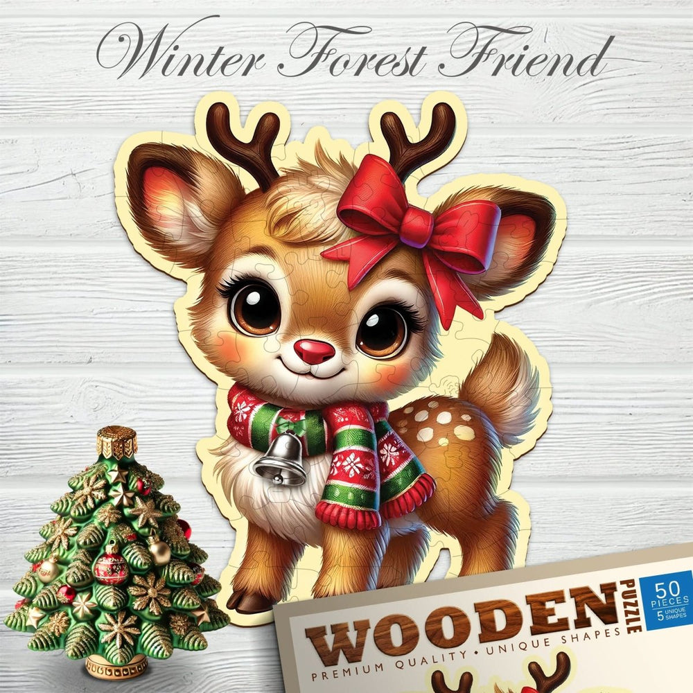 WOODEN.CITY – Winterwaldfreund | 3D Holzpuzzle - Lama Welt