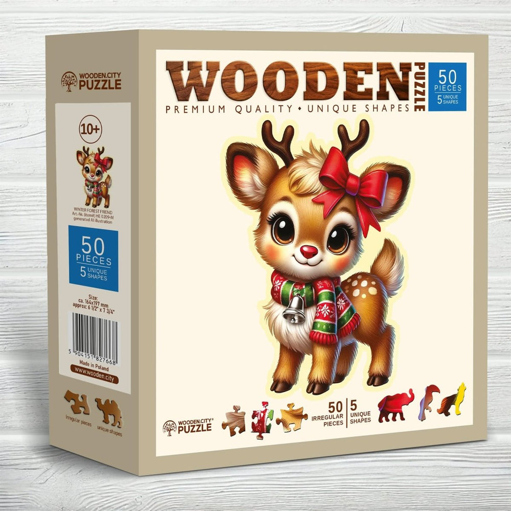 WOODEN.CITY – Winterwaldfreund | 3D Holzpuzzle - Lama Welt